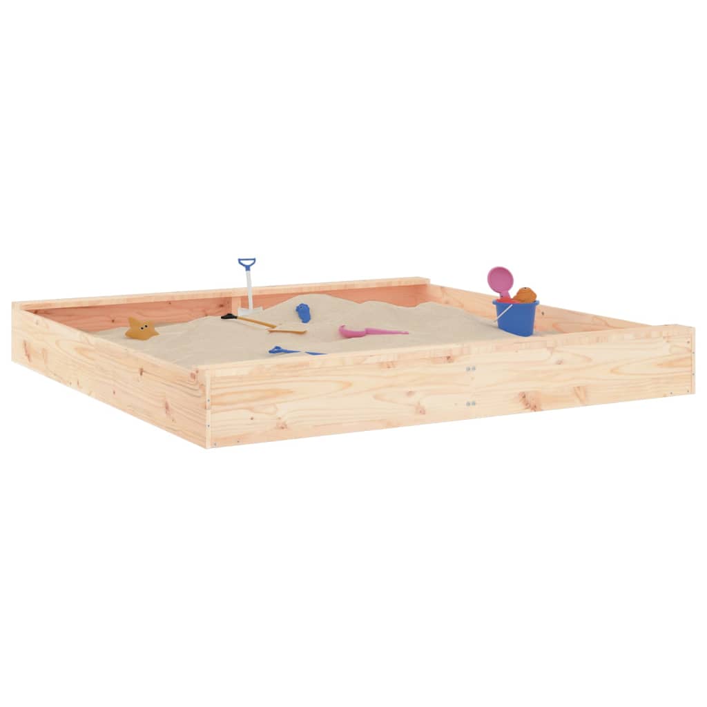 vidaXL Bac à sable avec sièges carré bois de pin massif