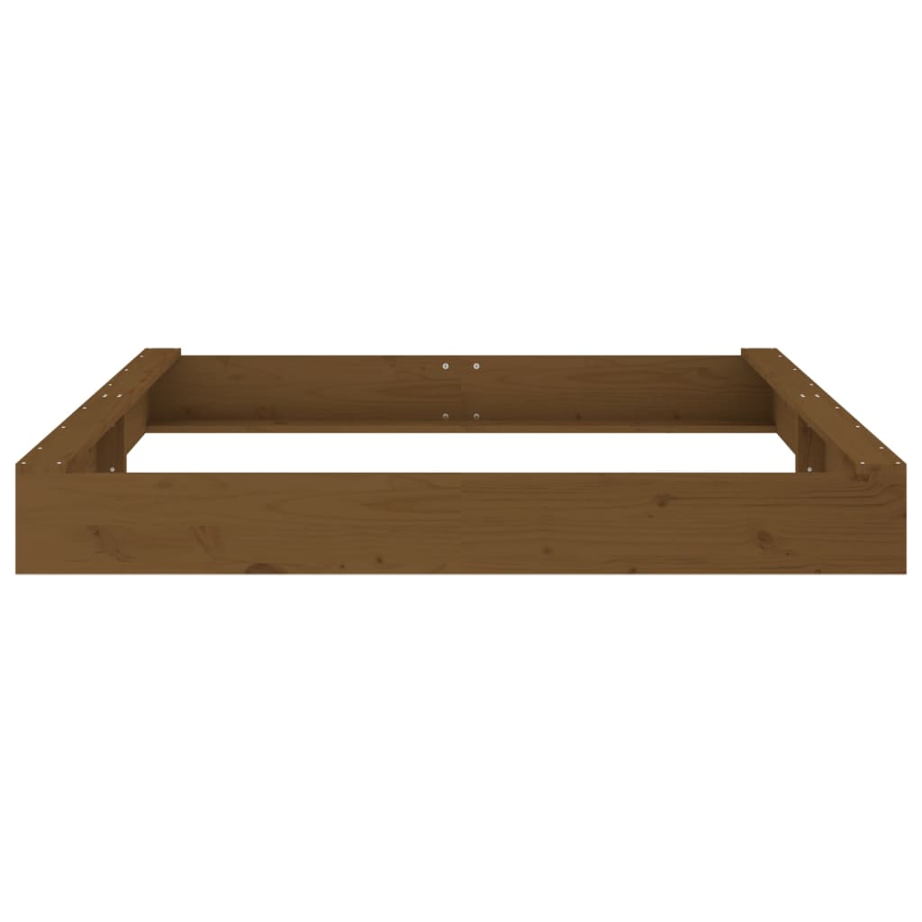 vidaXL Bac à sable avec sièges marron miel carré bois de pin massif