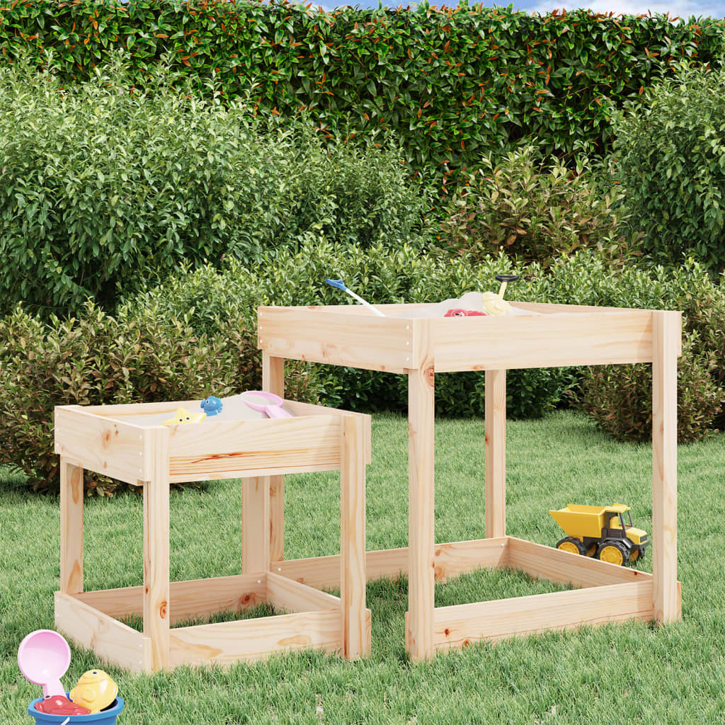 vidaXL Tables à sable 2 pcs bois de pin massif
