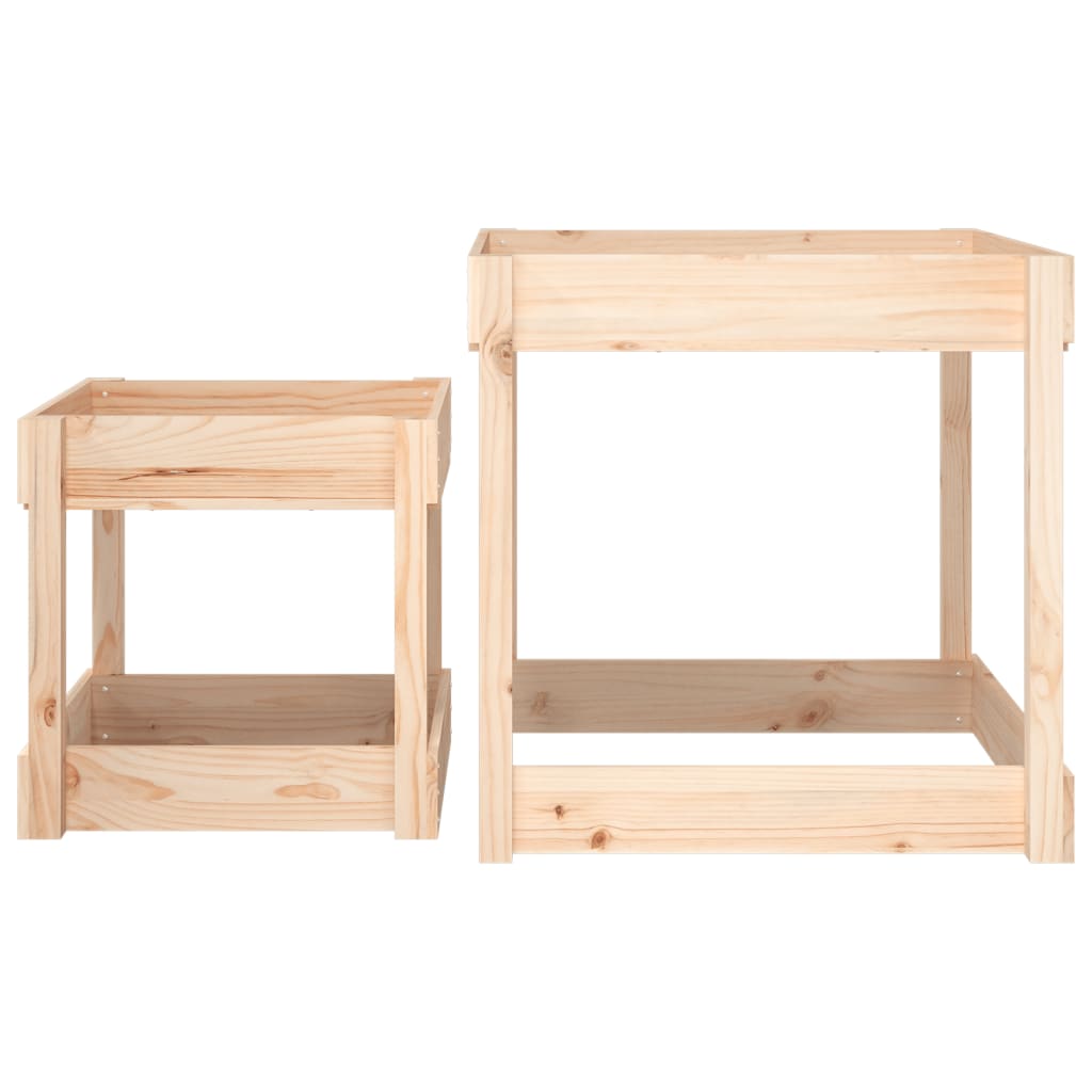 vidaXL Tables à sable 2 pcs bois de pin massif