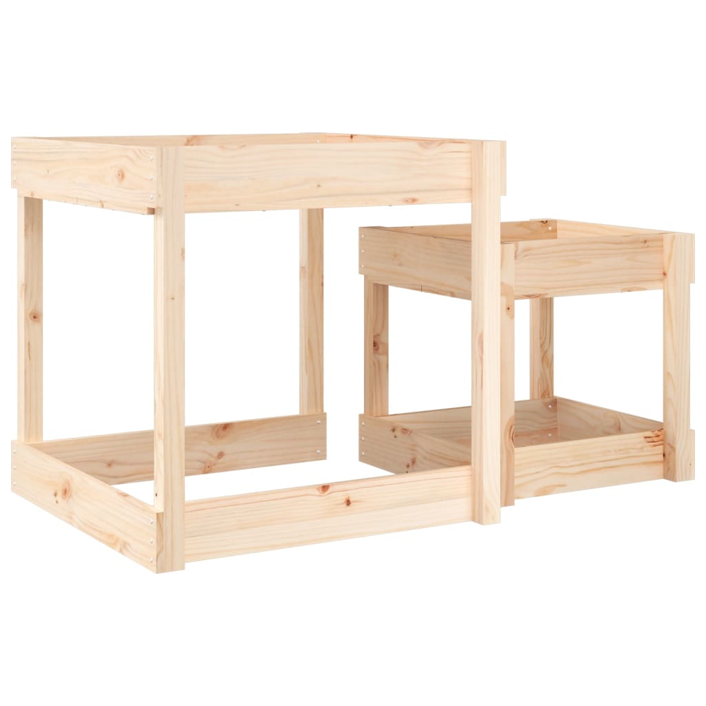 vidaXL Tables à sable 2 pcs bois de pin massif