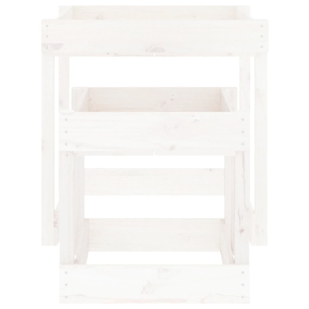 vidaXL Tables à sable 2 pcs blanc bois de pin massif