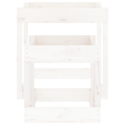 vidaXL Tables à sable 2 pcs blanc bois de pin massif