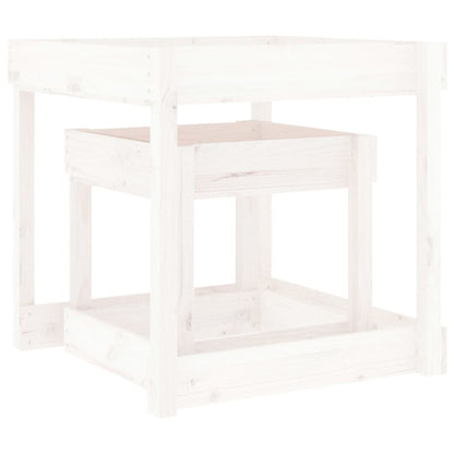 vidaXL Tables à sable 2 pcs blanc bois de pin massif