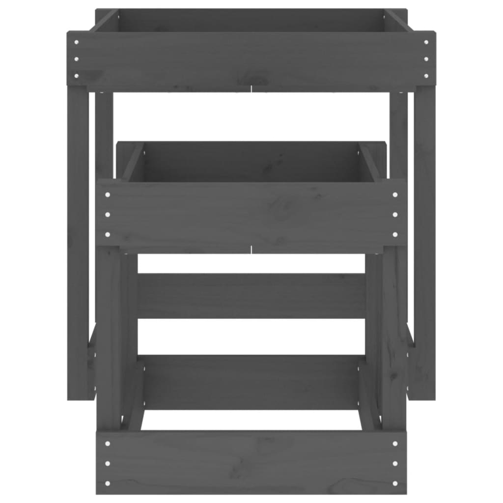 vidaXL Tables à sable 2 pcs gris bois de pin massif