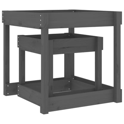 vidaXL Tables à sable 2 pcs gris bois de pin massif