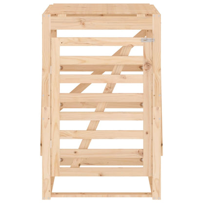 vidaXL Abri pour poubelle sur roulettes 84x90x128,5 cm bois massif pin
