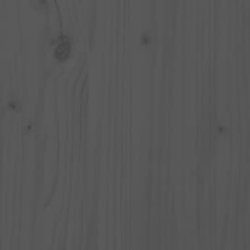 vidaXL Abri pour poubelle sur roulettes gris bois massif de pin
