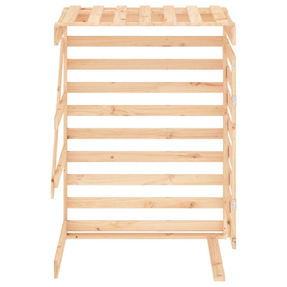 vidaXL Extension d'abri pour poubelle sur roulettes bois massif pin