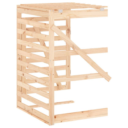 vidaXL Extension d'abri pour poubelle sur roulettes bois massif pin