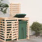 vidaXL Extension d'abri pour poubelle sur roulettes bois massif pin