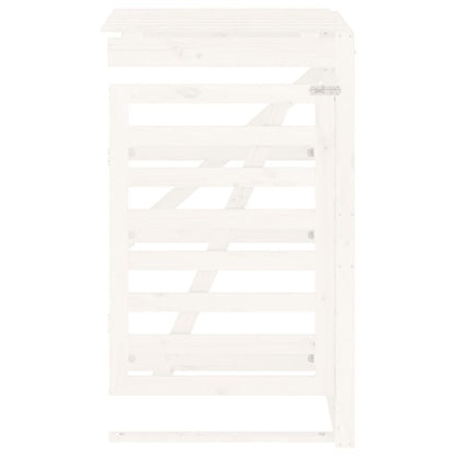 vidaXL Extension d'abri de poubelle sur roulettes blanc pin massif
