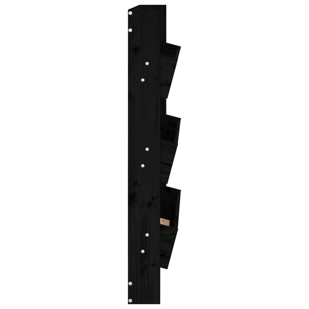 vidaXL Jardinière murale 3 niveaux 60x18,5x110 cm noir bois pin massif
