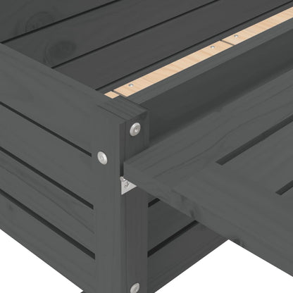 vidaXL Jardinière de jardin avec dessus pliable gris bois pin massif