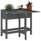 vidaXL Jardinière de jardin avec dessus pliable gris bois pin massif