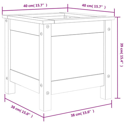vidaXL Jardinière 40x40x39 cm bois de pin massif