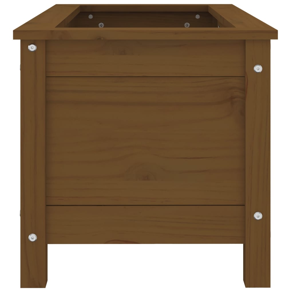 vidaXL Jardinière marron miel 82,5x40x39 cm bois massif de pin