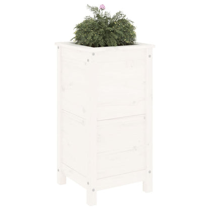 vidaXL Jardinière blanc 40x40x78 cm bois massif de pin