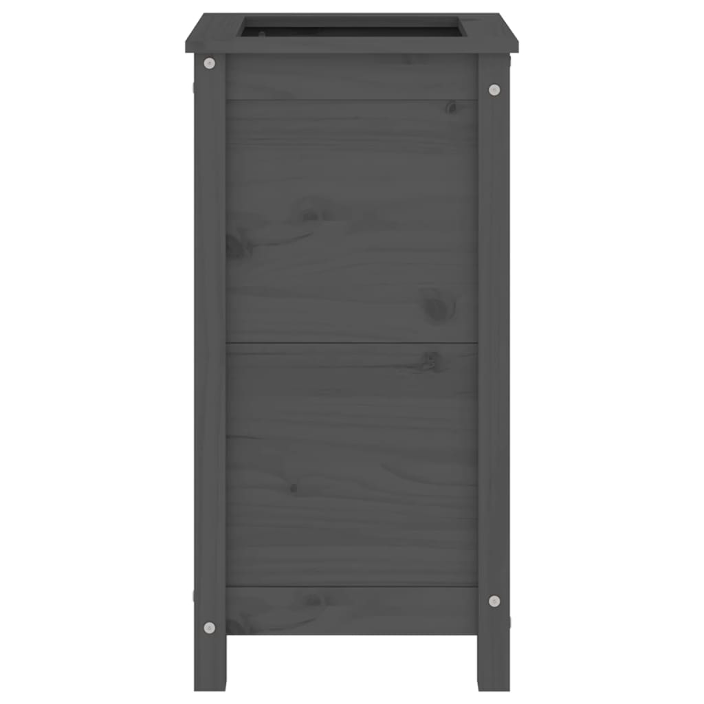 vidaXL Jardinière gris 40x40x78 cm bois massif de pin