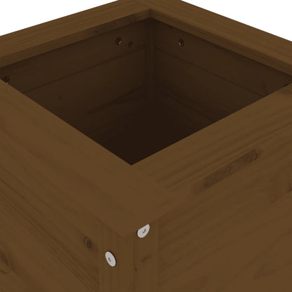 vidaXL Jardinière marron miel 40x40x78 cm bois massif de pin