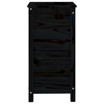 vidaXL Jardinière noir 40x40x78 cm bois massif de pin