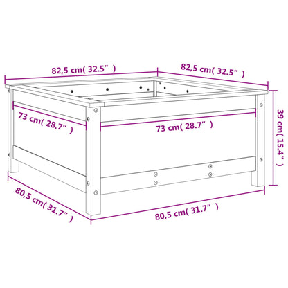vidaXL Jardinière 82,5x82,5x39 cm bois massif douglas