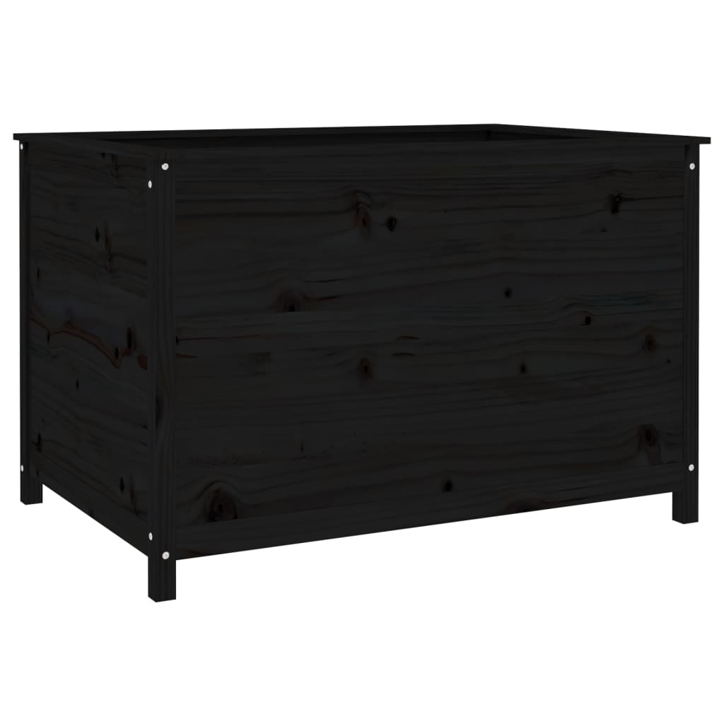 vidaXL Lit surélevé de jardin noir 119,5x82,5x78 cm bois de pin massif