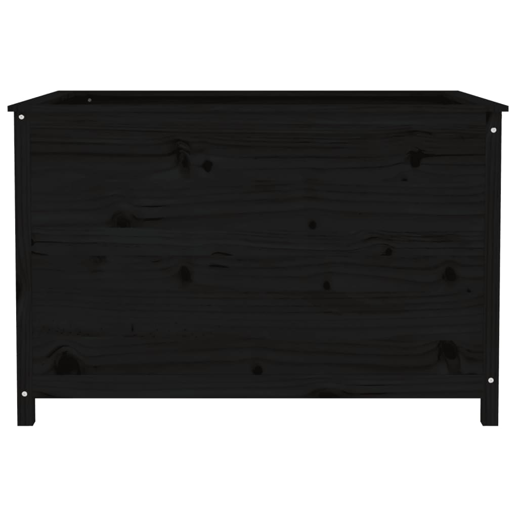 vidaXL Lit surélevé de jardin noir 119,5x82,5x78 cm bois de pin massif