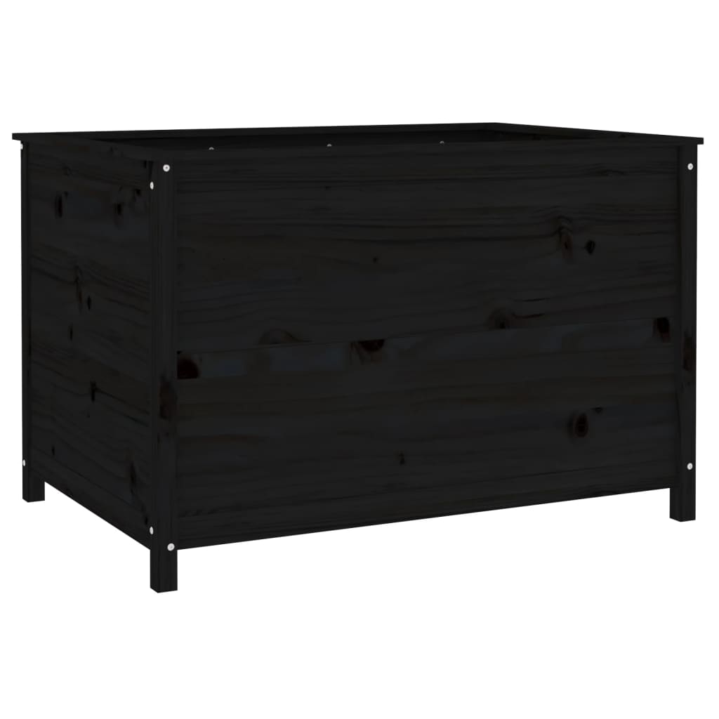 vidaXL Lit surélevé de jardin noir 119,5x82,5x78 cm bois de pin massif
