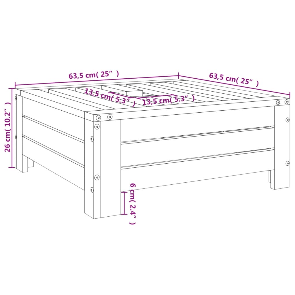 vidaXL Couvercle de base de parasol bois massif de pin