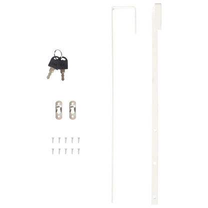 vidaXL Armoire à bijoux avec miroir murale blanc 37,5x10x106 cm