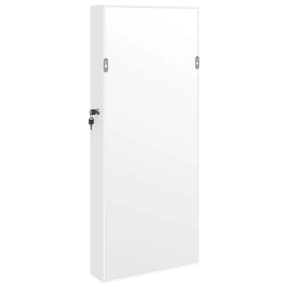 vidaXL Armoire à bijoux avec miroir et éclairage LED mural blanc