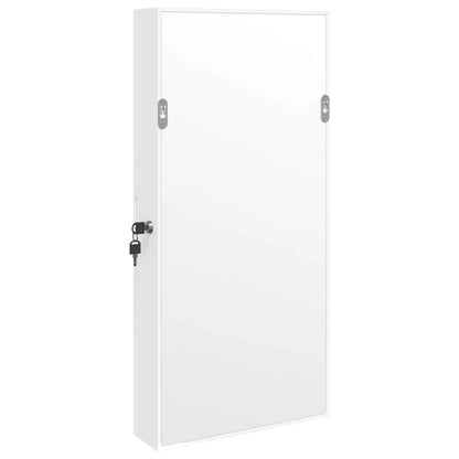 vidaXL Armoire à bijoux avec miroir et éclairage LED mural blanc