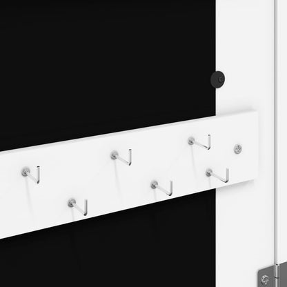 vidaXL Armoire à bijoux avec miroir et éclairage LED mural blanc