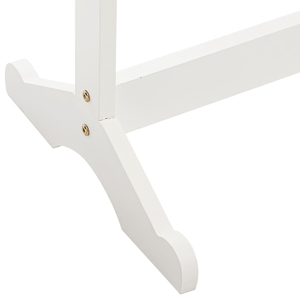 vidaXL Armoire à bijoux miroir avec lumières LED sur pied blanc