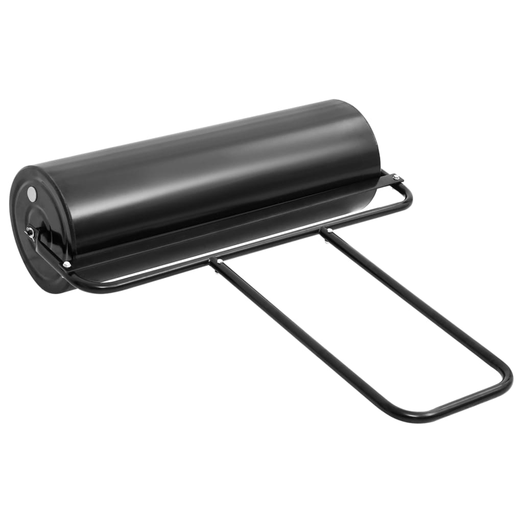 vidaXL Rouleau à gazon de jardin avec poignée noir 63 L fer et acier