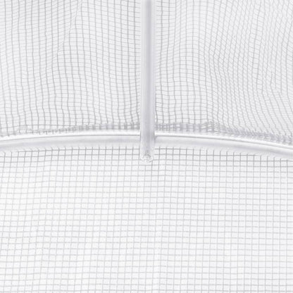 vidaXL Serre avec cadre en acier blanc 6 m² 3x2x2 m