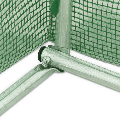 vidaXL Serre avec cadre en acier vert 8 m² 4x2x2 m