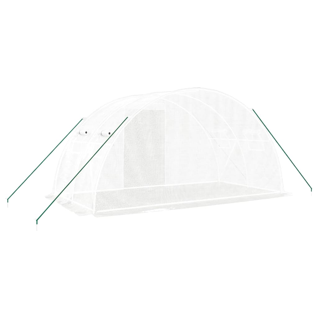 vidaXL Serre avec cadre en acier blanc 8 m² 4x2x2 m