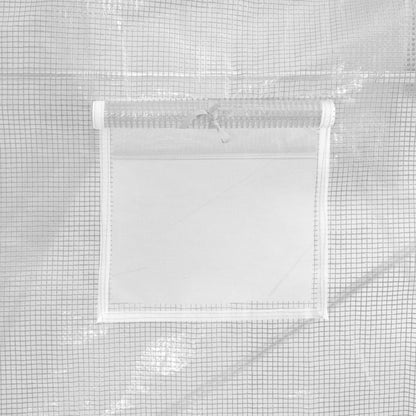 vidaXL Serre avec cadre en acier blanc 8 m² 4x2x2 m