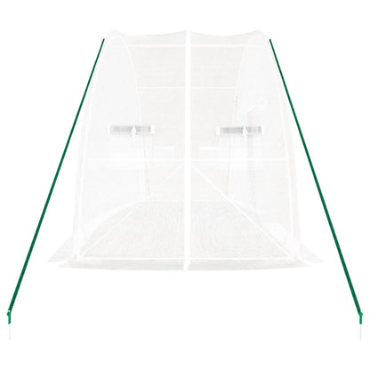vidaXL Serre avec cadre en acier blanc 12 m² 6x2x2,85 m