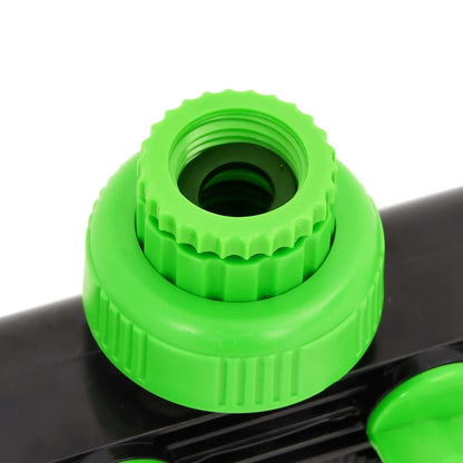 vidaXL Adaptateur de robinet à 4 voies vert/noir 19,5x6x11 cm ABS & PP