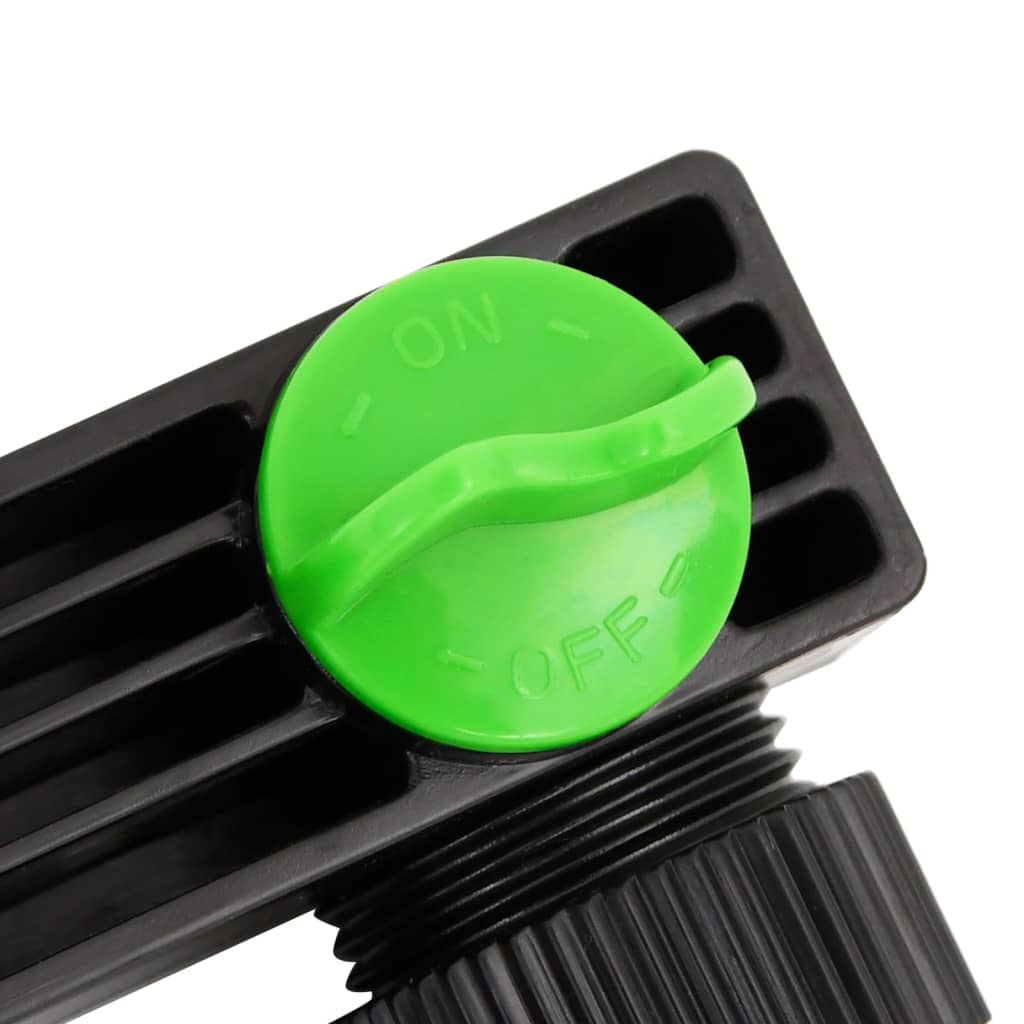 vidaXL Adaptateur de robinet à 4 voies vert/noir 19,5x6x11 cm ABS & PP