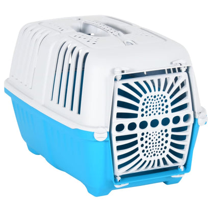 vidaXL Transporteur pour animaux de compagnie blanc et bleu PP