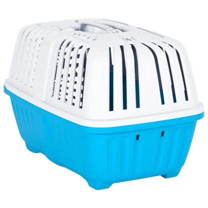 vidaXL Transporteur pour animaux de compagnie blanc et bleu PP