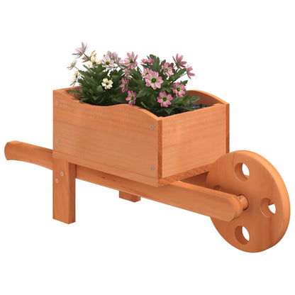vidaXL Jardinières brouette 2 pcs 47x15x19 cm bois de sapin massif
