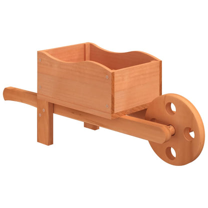 vidaXL Jardinières brouette 2 pcs 47x15x19 cm bois de sapin massif