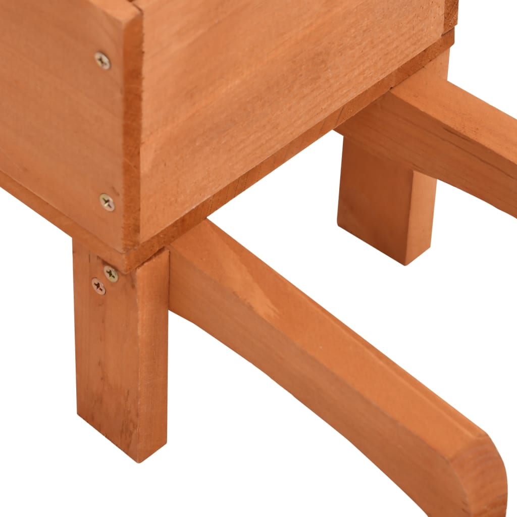 vidaXL Jardinières brouette 2 pcs 47x15x19 cm bois de sapin massif