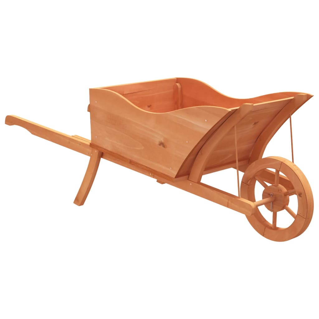 vidaXL Jardinière brouette 128x45,5x43 cm bois de sapin massif