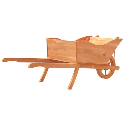 vidaXL Jardinière brouette 128x45,5x43 cm bois de sapin massif
